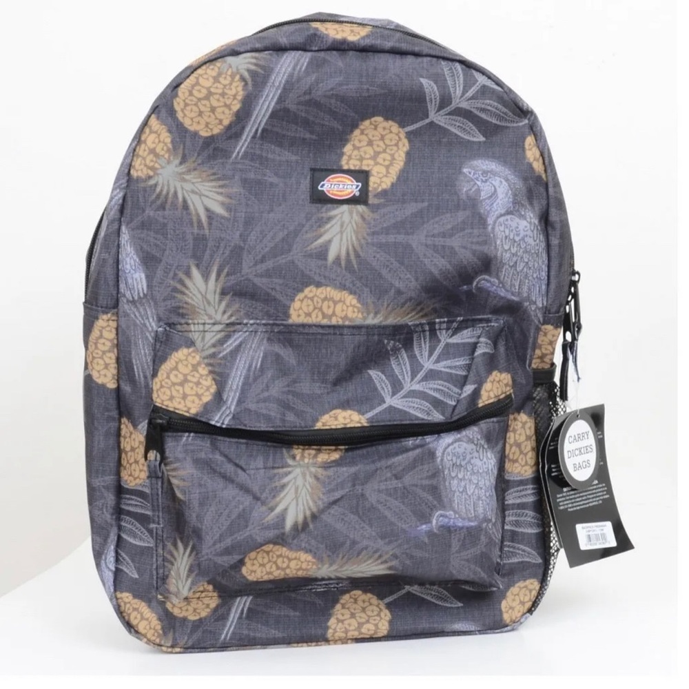 Dickies Parrots Pineapples Cotton Canvas Backpack Island Jimmy Buffet Style Bag